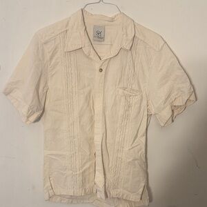 Men's Cream Short Sleeve Shirt
